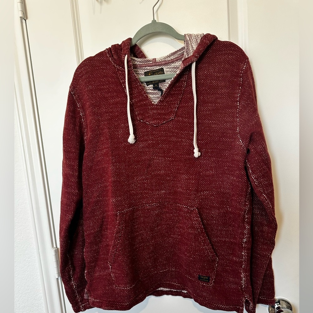 Lucky Brand Men's Maroon Hooded Sweater